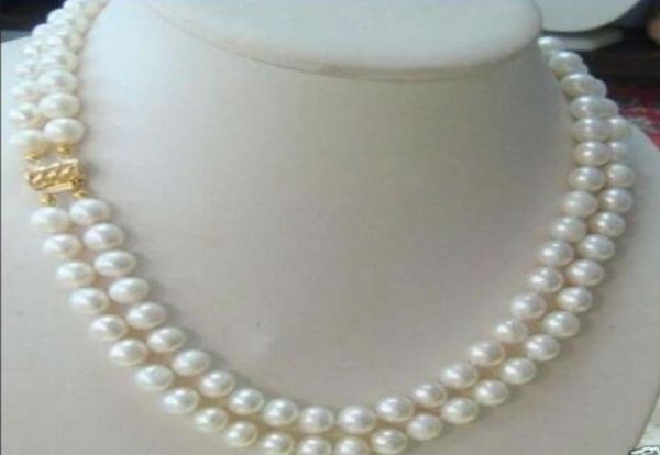 natural 2rows 78mm white akoya freshwater pearl necklace 17quot18quot9988959, Silver
natural 2rows 78mm white akoya freshwater pearl necklace 17quot18quot9988959, Silver