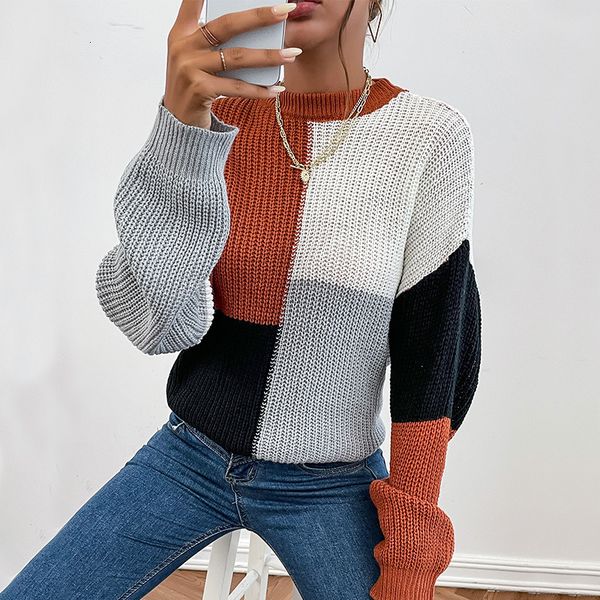 womens sweaters autumn pullover base knitted round neck multicolor sweater 230905, White;black
womens sweaters autumn pullover base knitted round neck multicolor sweater 230905, White;black
