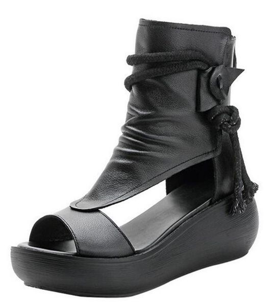 100 genuine leather summer women sandals 2020 new fish mouth highincreased wedge sandals ankle boots fashion shoes9727009, Black
100 genuine leather summer women sandals 2020 new fish mouth highincreased wedge sandals ankle boots fashion shoes9727009, Black