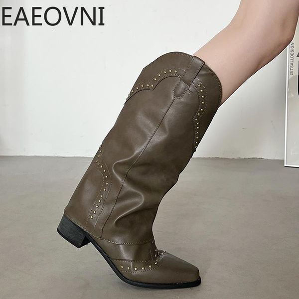 boots retro low heels woman knee high boot fashion pointed toe western cowgirl booties designer autumn winter shoes 230905, Black
boots retro low heels woman knee high boot fashion pointed toe western cowgirl booties designer autumn winter shoes 230905, Black
