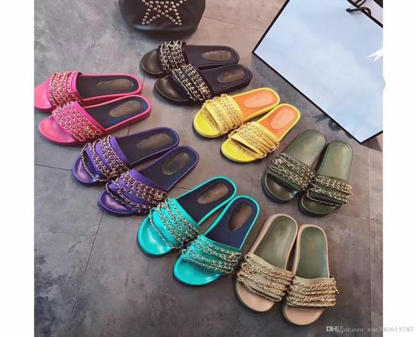actual shoes big size 40 41 42 genuine leather chain slide flat sandals luxury women designer outdoor beach fashion causal rubber1264325, Black
actual shoes big size 40 41 42 genuine leather chain slide flat sandals luxury women designer outdoor beach fashion causal rubber1264325, Black