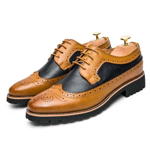 fashion men brogue carved genuine leather casual shoes british retro sewing lace up bullock business shoe wedding shoes oxford9017820, Black
fashion men brogue carved genuine leather casual shoes british retro sewing lace up bullock business shoe wedding shoes oxford9017820, Black