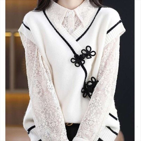 autumn and vest winter chinese style v neck knitted fashionable slim gentle simple sleeveless for women, Black;white
autumn and vest winter chinese style v neck knitted fashionable slim gentle simple sleeveless for women, Black;white