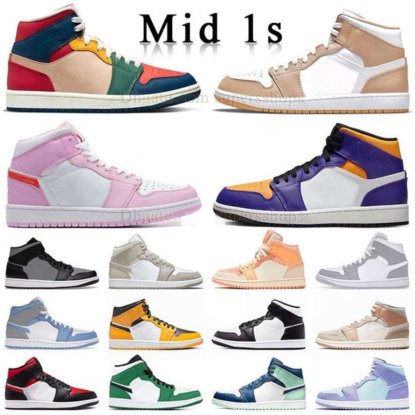 1s multicolor mids basketball shoes authentic jumpman 1 mid digital pink purple pulse lakers south beach stealth smoke grey milan tan gum bl
1s multicolor mids basketball shoes authentic jumpman 1 mid digital pink purple pulse lakers south beach stealth smoke grey milan tan gum bl