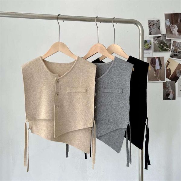 irregular design lace pure color knitted vest for women style stacked top, Black;white
irregular design lace pure color knitted vest for women style stacked top, Black;white