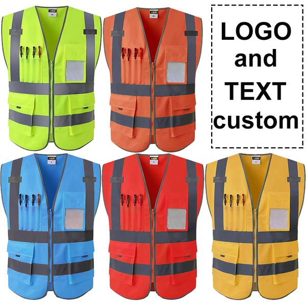 men's vests custom safety vest reflective with pockets zipper front work your hi vis viz high 230905, Black;white
men's vests custom safety vest reflective with pockets zipper front work your hi vis viz high 230905, Black;white