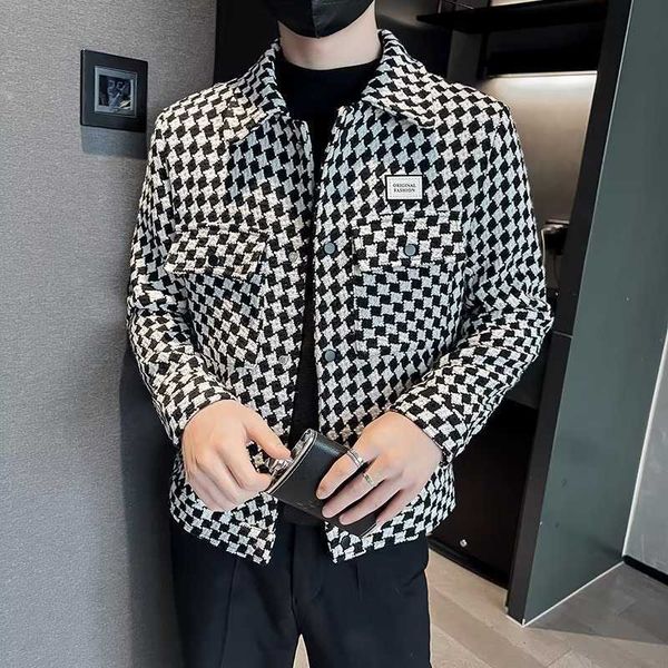 xiaoxiangfeng polo collar coat men's autumn and winter fashion brand thousand bird checker thickened high grade feeling woolen coat wor, Black;brown
xiaoxiangfeng polo collar coat men's autumn and winter fashion brand thousand bird checker thickened high grade feeling woolen coat wor, Black;brown