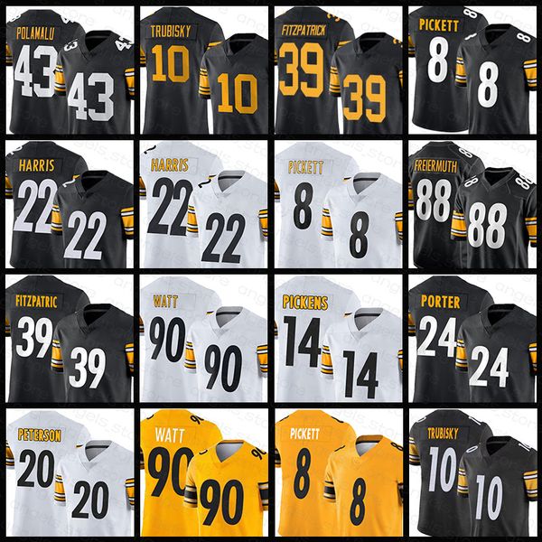22 najee harris 8 kenny pickett 90 t.j. watt football jersey george pickens minkah fitzpatrick pat freiermuth joey porter jr. patrick peters, Black;red
22 najee harris 8 kenny pickett 90 t.j. watt football jersey george pickens minkah fitzpatrick pat freiermuth joey porter jr. patrick peters, Black;red