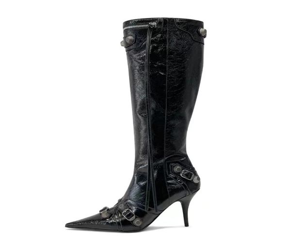 boots boots cagole belt buckle decoration knee high boots women039s leather side zipper pointed fashion luxury designer fa6306998, Black
boots boots cagole belt buckle decoration knee high boots women039s leather side zipper pointed fashion luxury designer fa6306998, Black
