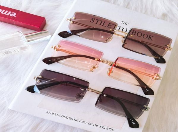 fashion rimless sunglasses women 2019 trendy small rectangle sun glasses summer traveling style uv400 gold brown shades for men cl8269603, White;black
fashion rimless sunglasses women 2019 trendy small rectangle sun glasses summer traveling style uv400 gold brown shades for men cl8269603, White;black