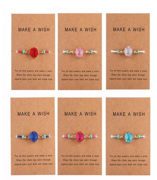 handmade druzy resin stone bracelet make a wish card wax rope braided bracelets bangles with rice bead for women girls jewelry3659706, Golden;silver
handmade druzy resin stone bracelet make a wish card wax rope braided bracelets bangles with rice bead for women girls jewelry3659706, Golden;silver