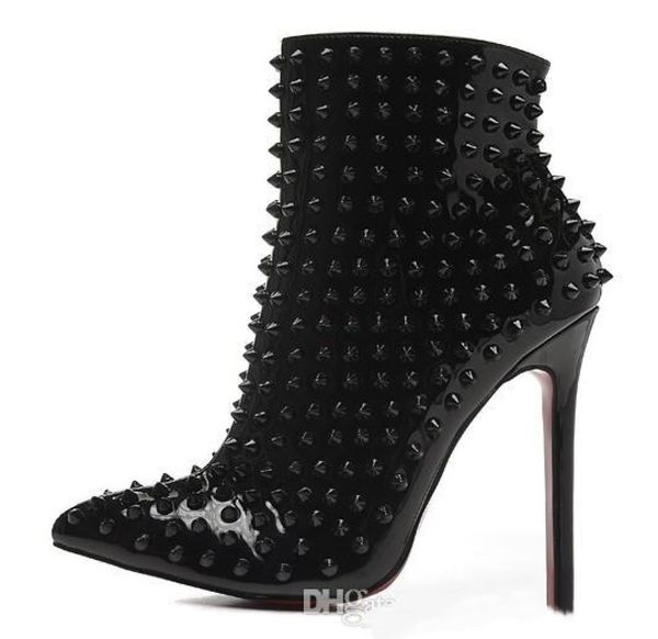 2018 black red leather with spikes pointed toes womens ankle boots fashion ladies high heels shoes pumps7490210
2018 black red leather with spikes pointed toes womens ankle boots fashion ladies high heels shoes pumps7490210