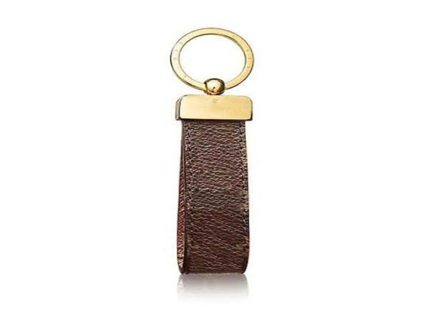 luxury keychain designer key chain real leather with stainless steel keychain keyring come with box and dust bag8722473, Black