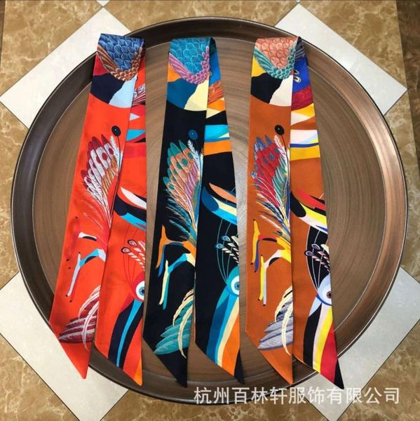 scarves french h family parrot small ribbon lady silk rectangular scarf headband2288388, Blue;black
scarves french h family parrot small ribbon lady silk rectangular scarf headband2288388, Blue;black