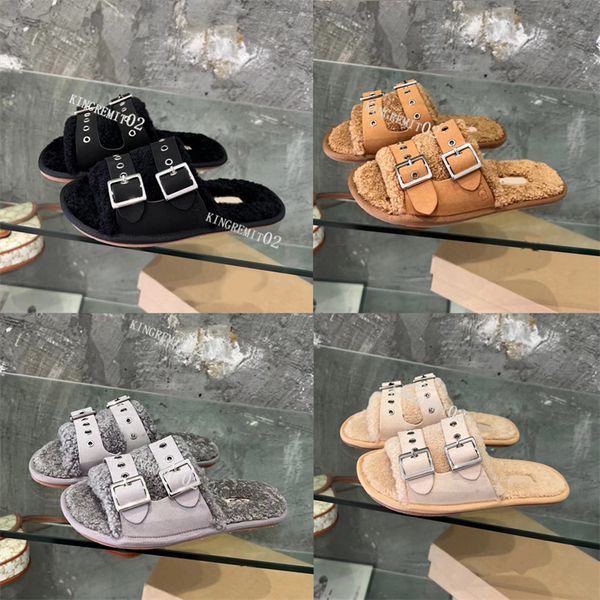 designer slippers wool sandals womens sheepskin furry sandal comfort flat mule luxury warm fur indoor outdoor wear slide, Black
designer slippers wool sandals womens sheepskin furry sandal comfort flat mule luxury warm fur indoor outdoor wear slide, Black