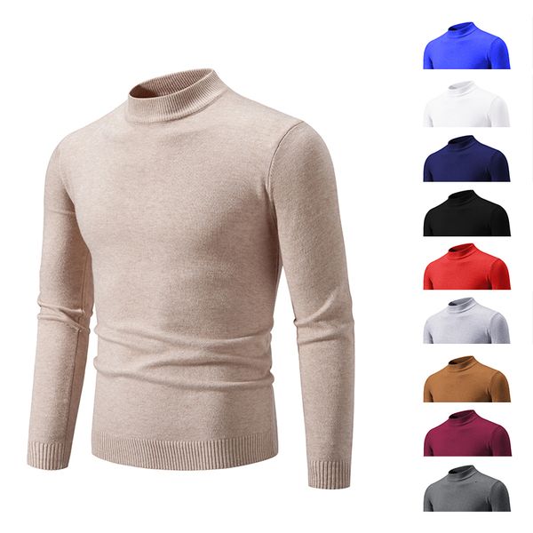 men's sweaters autumn and winter sweater solid color casual half high collar multi warm pullover for men 230905, White;black
men's sweaters autumn and winter sweater solid color casual half high collar multi warm pullover for men 230905, White;black