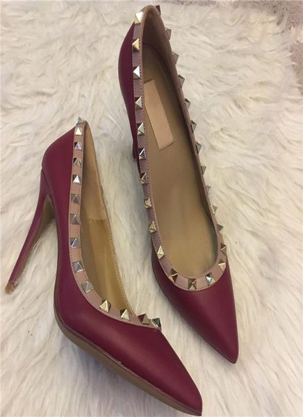 with box women rock dress shoes point toe stud pumps rivets ladies rivets 6cm 8cm 10cm high heels big size 445075038, Black
with box women rock dress shoes point toe stud pumps rivets ladies rivets 6cm 8cm 10cm high heels big size 445075038, Black