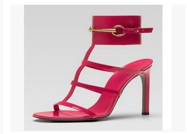 sandals red patent leather horsebit anklestrap sandals high heel big buckle summer dress shoes big size heel cm2355252, Black
sandals red patent leather horsebit anklestrap sandals high heel big buckle summer dress shoes big size heel cm2355252, Black