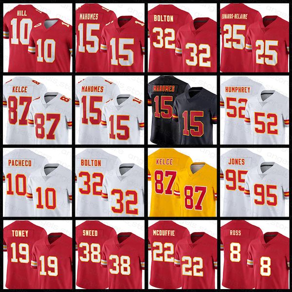 15 patrick mahomes 87 travis kelce nick bolton football jersey isiah pacheco felix anudike uzomah creed humphrey chris jones clyde edwards h, Black;red
15 patrick mahomes 87 travis kelce nick bolton football jersey isiah pacheco felix anudike uzomah creed humphrey chris jones clyde edwards h, Black;red