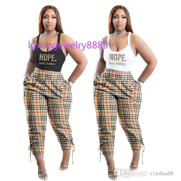 retail plus size s-5xl womens tracksuits fashion vest and plaid print pants 2 piece pants set casual summer outfits streetwear, Gray
retail plus size s-5xl womens tracksuits fashion vest and plaid print pants 2 piece pants set casual summer outfits streetwear, Gray