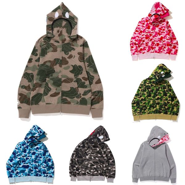 mens designer bap hoodies women sweetwear jacket shark mouth pattern hoodie camouflage print sweatshirts long sleeve cardigan cotton loose c, Black
mens designer bap hoodies women sweetwear jacket shark mouth pattern hoodie camouflage print sweatshirts long sleeve cardigan cotton loose c, Black