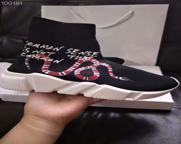 2018 luxury designer shoes speed trainer black white snake patern triple black flat fashion socks boots sneaker speed trainer runn5421211
2018 luxury designer shoes speed trainer black white snake patern triple black flat fashion socks boots sneaker speed trainer runn5421211