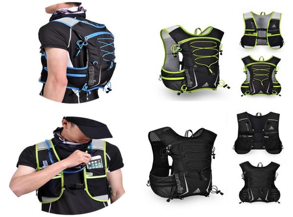 

outdoor hiking camping cycling running hydration packs backpack sports vest water bag pack offroad marathon light breathable 5l r5816498