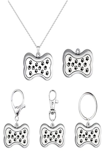 1pc dog bone shape necklace pendant lobster clasp keychain essential oil aromatherapy diffuser locket keyrings with 10pcs pads7548041, Silver
1pc dog bone shape necklace pendant lobster clasp keychain essential oil aromatherapy diffuser locket keyrings with 10pcs pads7548041, Silver