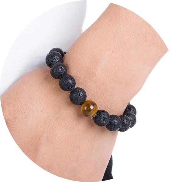 natural stone beaded bracelet strands men039s volcanic rock gemstone essential oil diffusion yoga wrist jewelry8818258, Black
natural stone beaded bracelet strands men039s volcanic rock gemstone essential oil diffusion yoga wrist jewelry8818258, Black
