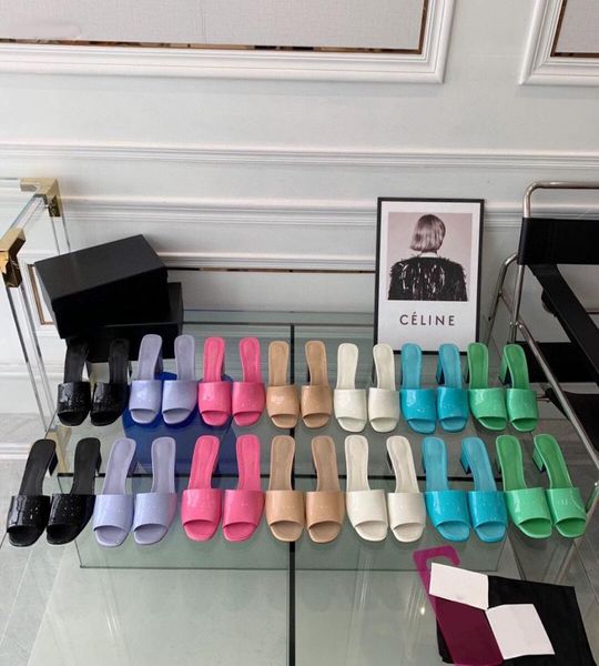 designer women mules slipper patent calfskin light purple slide sandal indoor coarser heels slippers summer luxury fashion flops b5762232, Black
designer women mules slipper patent calfskin light purple slide sandal indoor coarser heels slippers summer luxury fashion flops b5762232, Black