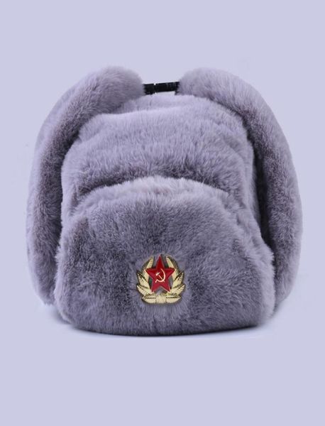 soviet badge ushanka russian men women winter hats faux rabbit fur army military bomber hat cossack trapper earflap snow ski cap 23145682, Blue;gray
soviet badge ushanka russian men women winter hats faux rabbit fur army military bomber hat cossack trapper earflap snow ski cap 23145682, Blue;gray