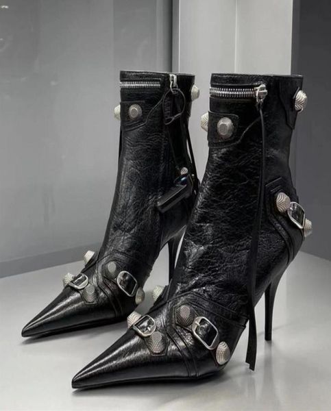 cagole stud buckle embellished lamb leather heeled ankle boots side zip shoes pointed toe stiletto heel booties run way luxury des1021191
cagole stud buckle embellished lamb leather heeled ankle boots side zip shoes pointed toe stiletto heel booties run way luxury des1021191