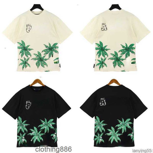 

summer short sleeve t shirt men women sweatshirt pa designer tshirt sanskrit printed round neck pullover tee plam tree oversize cotton t-shi, White;black