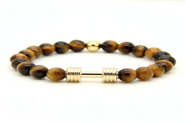 1pcs real gold plated metal bracelet new barbell 8mm grey picture jasper a grade tiger stone beads fitness fashion dumbbell8428825, Golden;silver
1pcs real gold plated metal bracelet new barbell 8mm grey picture jasper a grade tiger stone beads fitness fashion dumbbell8428825, Golden;silver