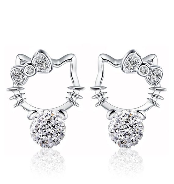 s925 sterling silver stud earrings cute sweet kitty cat animal designer earring earings ear rings with crystal cz diamond pearl je9652775, Golden;silver
s925 sterling silver stud earrings cute sweet kitty cat animal designer earring earings ear rings with crystal cz diamond pearl je9652775, Golden;silver