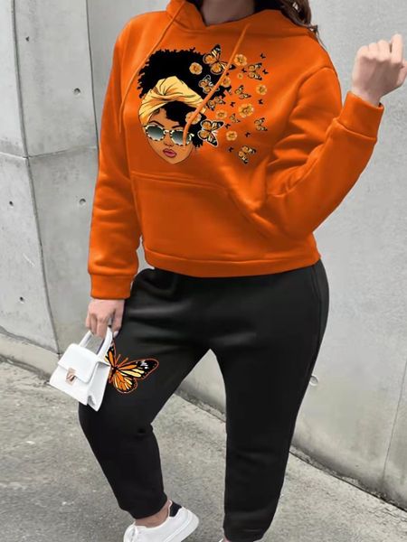 women's plus size tracksuits lw figure kangaroo pocket tracksuit set winter two piece oversized suit hoodie 230905, Black
women's plus size tracksuits lw figure kangaroo pocket tracksuit set winter two piece oversized suit hoodie 230905, Black