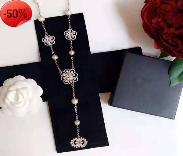 designer necklace classic letter flower pendant pearl sweater chain valentine039s gift with box set lhc83885465, Silver
designer necklace classic letter flower pendant pearl sweater chain valentine039s gift with box set lhc83885465, Silver