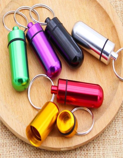 7 colors metal container keychain aluminum pill box holder portable multifunction first aid pills key chain bottles keyring seal k1900537, Silver
7 colors metal container keychain aluminum pill box holder portable multifunction first aid pills key chain bottles keyring seal k1900537, Silver