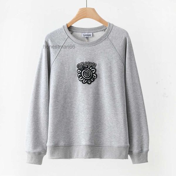 ganni 23aw women desginer sweater new ganni sweatshirt sunflower embroidered round neck raglan long sleeve gannis cotton, Black
ganni 23aw women desginer sweater new ganni sweatshirt sunflower embroidered round neck raglan long sleeve gannis cotton, Black
