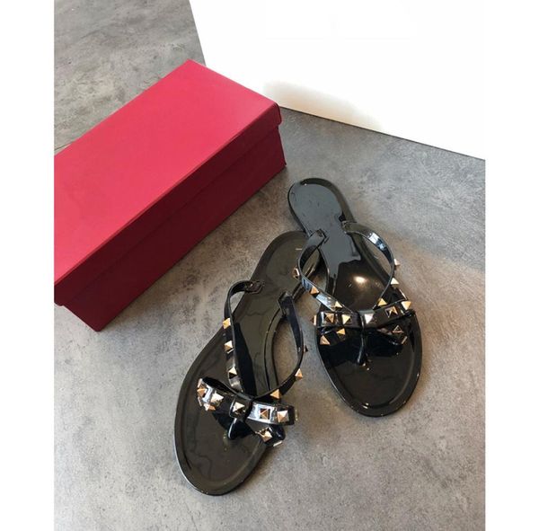 new summer women flip flops slippers flat sandals bow rivet fashion pvc crystal beach shoes7454796, Black
new summer women flip flops slippers flat sandals bow rivet fashion pvc crystal beach shoes7454796, Black