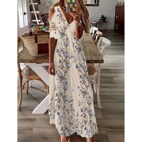 plus size dresses size 2023 women clothing short sleeved printed long dress summer oversized casual loose skirt elegant female vintage robe, Black
plus size dresses size 2023 women clothing short sleeved printed long dress summer oversized casual loose skirt elegant female vintage robe, Black