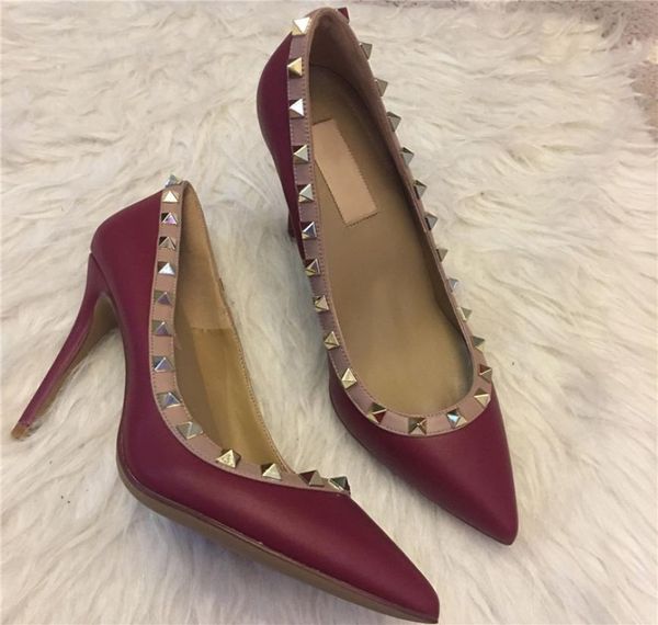 with box women rock dress shoes point toe stud pumps rivets ladies rivets 6cm 8cm 10cm high heels big size 444437424, Black
with box women rock dress shoes point toe stud pumps rivets ladies rivets 6cm 8cm 10cm high heels big size 444437424, Black