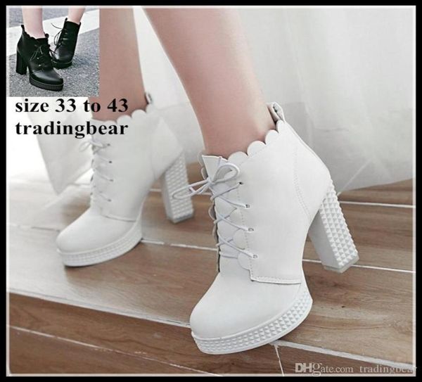 plus size 33 34 to 40 41 42 43 bridal wedding shoes white pu leather ankle boots platform thick high heels knight boot6345823, Black
plus size 33 34 to 40 41 42 43 bridal wedding shoes white pu leather ankle boots platform thick high heels knight boot6345823, Black