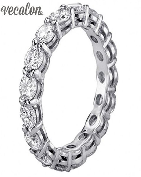 vecalon women jewelry 925 sterling silver ring full round 4mm simulated diamond cz engagement wedding band rings for women3313592, Slivery;golden
vecalon women jewelry 925 sterling silver ring full round 4mm simulated diamond cz engagement wedding band rings for women3313592, Slivery;golden