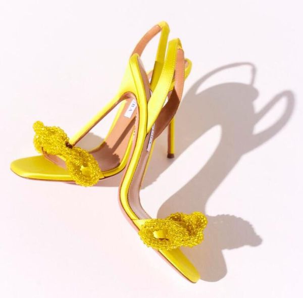 ladys sandal high heel women aquazzura chain of love sandal 105mm slingback heels crystal-embellished satin leather wedding bridal shoes pum, Black
ladys sandal high heel women aquazzura chain of love sandal 105mm slingback heels crystal-embellished satin leather wedding bridal shoes pum, Black