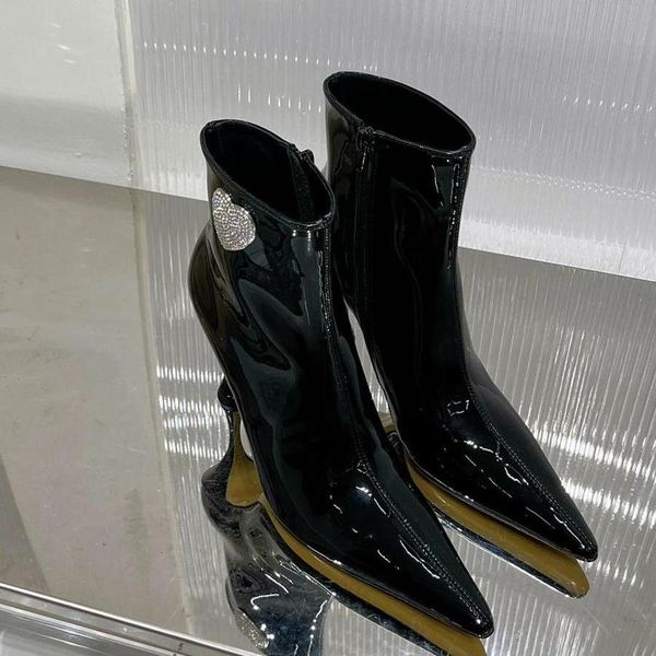 ma ch boots belt buckle decorative side zipper locomotive pointy fashion boots high heels luxury designer women's factory shoes, Black
ma ch boots belt buckle decorative side zipper locomotive pointy fashion boots high heels luxury designer women's factory shoes, Black