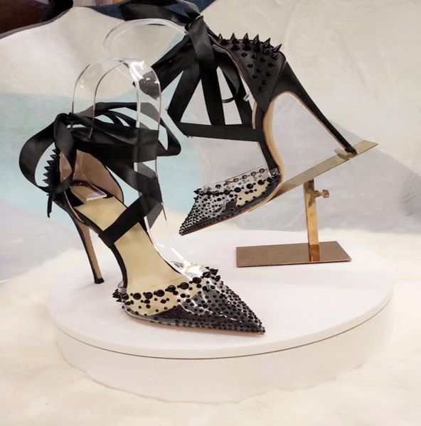 lady women shoes black silk studded spikes pvc clear pointy toe heels women high heels sandals pumps4557175
lady women shoes black silk studded spikes pvc clear pointy toe heels women high heels sandals pumps4557175