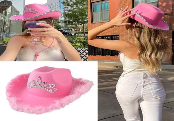 wide brim hats pink cowboy hat led tiara women039s sequin furry decoration fashion party cap warped western style cowgirl costu7083710, Blue;gray
wide brim hats pink cowboy hat led tiara women039s sequin furry decoration fashion party cap warped western style cowgirl costu7083710, Blue;gray