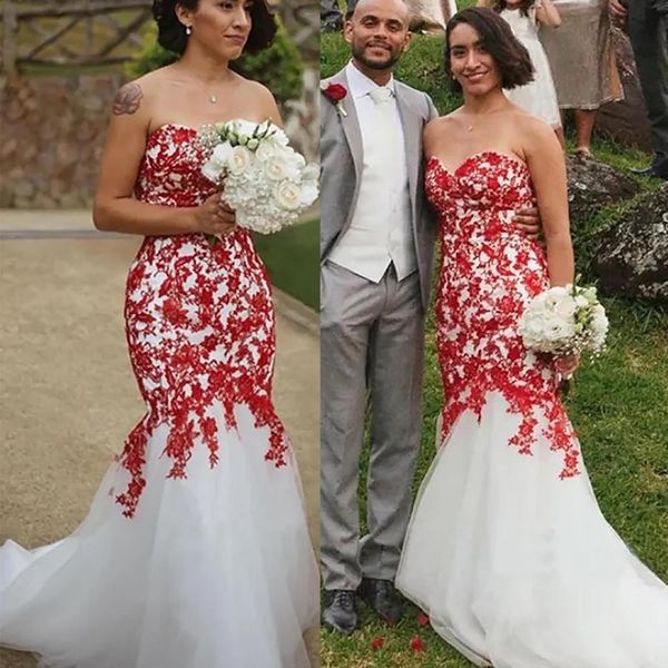 bridal gowns ivory wedding dresses mermaid trumpet new custom plus size sweep train red applique sweetheart sleeveless lace white lace up zi
bridal gowns ivory wedding dresses mermaid trumpet new custom plus size sweep train red applique sweetheart sleeveless lace white lace up zi