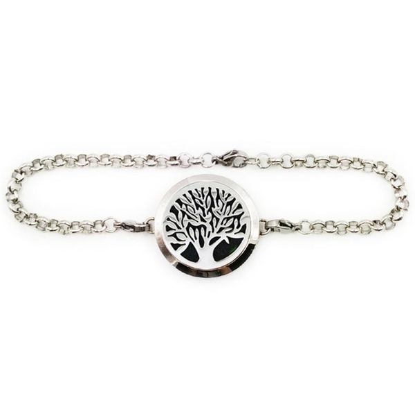 316l stainless steel tree of life aromatherapy bracelet essential oil diffuser locket with 6 felt pads7737268, Silver
316l stainless steel tree of life aromatherapy bracelet essential oil diffuser locket with 6 felt pads7737268, Silver